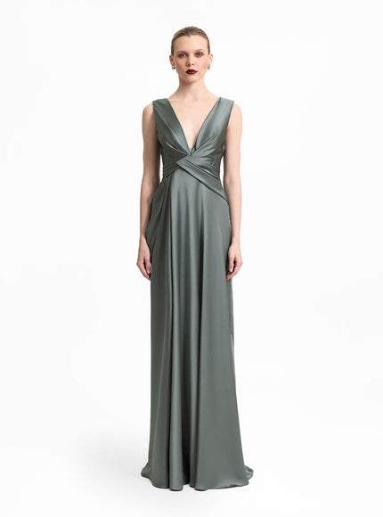 Gemy Maalouf Plunged V-Neckline Gown