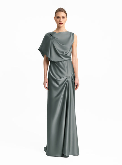 Gemy Maalouf Draped Neckline And Skirt Gown