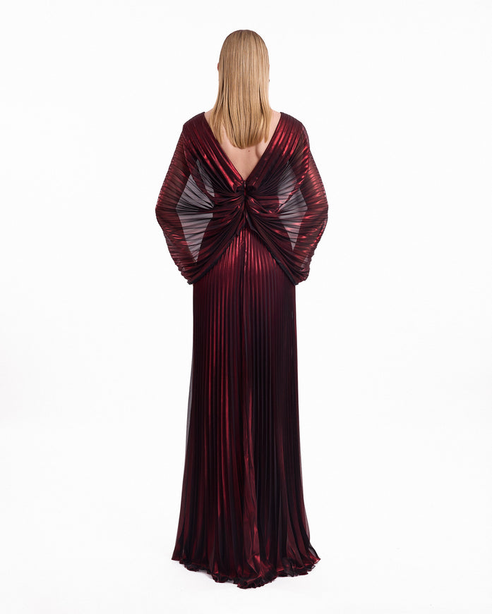 Gemy Maalouf V-Neck Batwing Gown