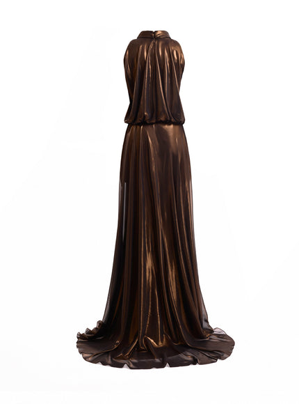 Gemy Maalouf Halter Scarf Gown