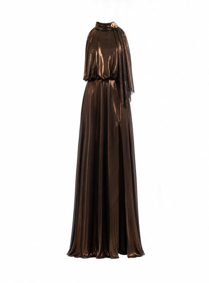 Gemy Maalouf Halter Scarf Gown
