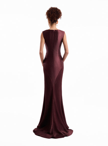 Gemy Maalouf Sculpted V-Neck Gown