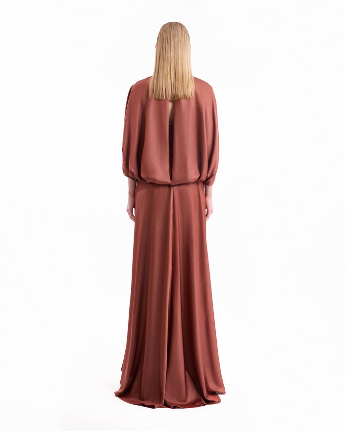 Gemy Maalouf Keyhole Batwing Gown