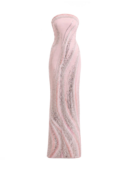 Gemy Maalouf Abstract Beaded Gown