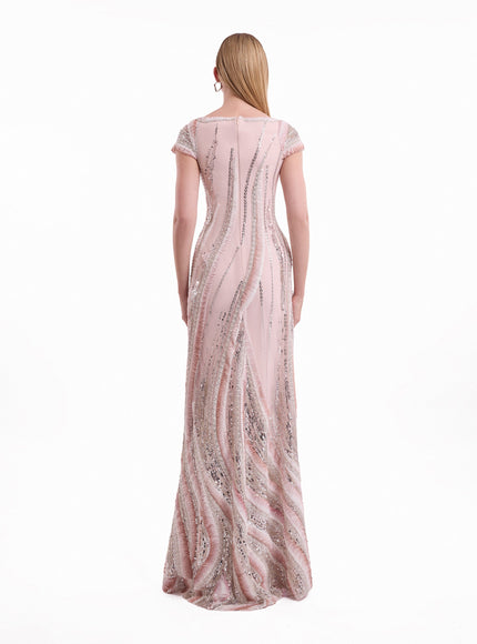 Gemy Maalouf Beaded Sequin Gown No. 2171