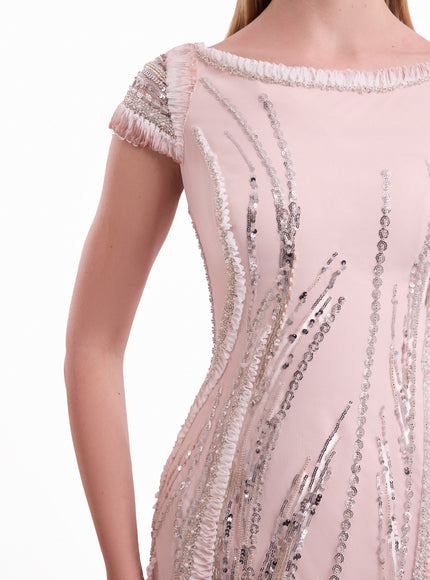 Gemy Maalouf Beaded Sequin Gown No. 2171