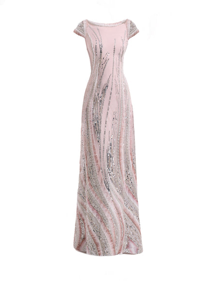 Gemy Maalouf Beaded Sequin Gown No. 2171