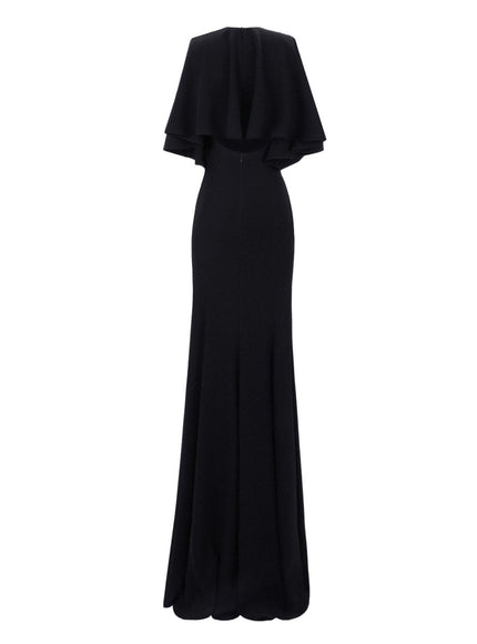 Gemy Maalouf Gown With Cape-Like Sleeves