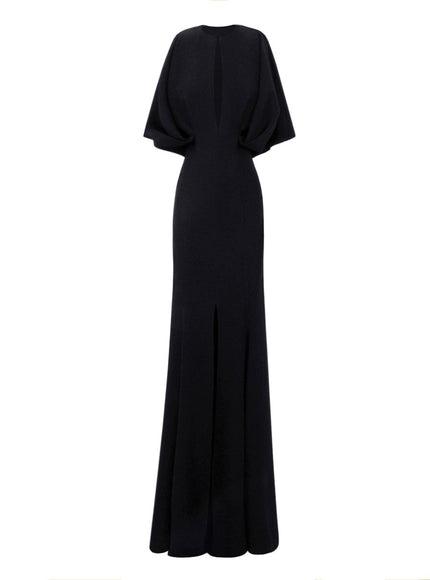 Gemy Maalouf Gown With Cape-Like Sleeves