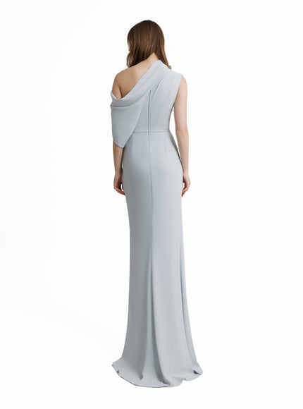 Gemy Maalouf Asymmetrical Neckline Gown No. 1886