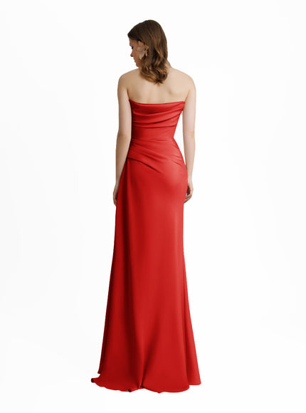 Gemy Maalouf Beaded Strapless Gown No. 1887 Red