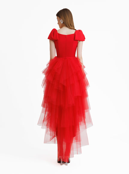 Gemy Maalouf Long Gown With Bow Design