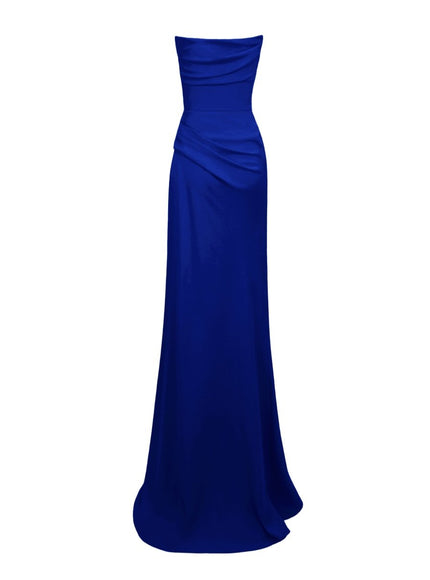 Gemy Maalouf Beaded Strapless Gown No. 1887 Blue