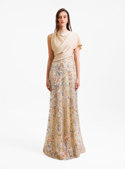 Gemy Maalouf Fully Beaded Skirt Gown