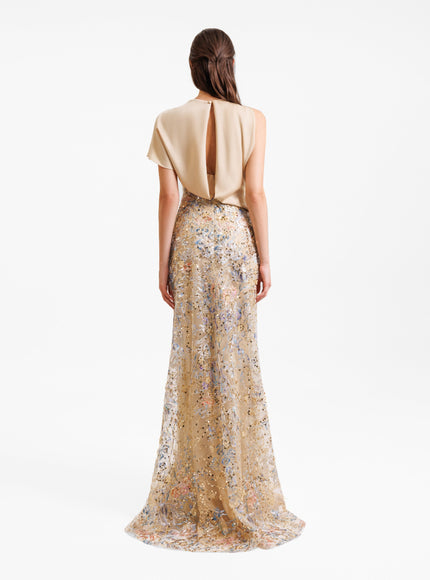 Gemy Maalouf Fully Beaded Skirt Gown