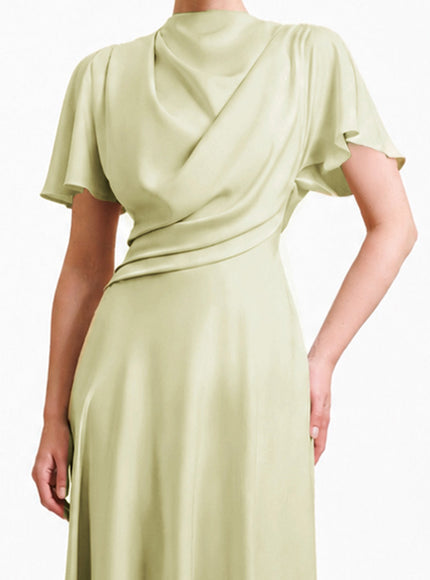 Gemy Maalouf High Collar And Cut-Out Back Gown No. 1987LDSLV