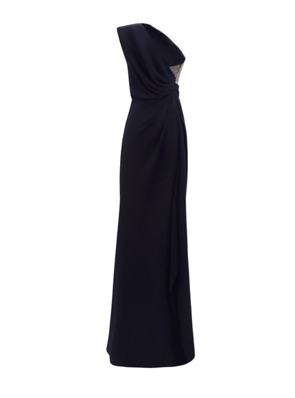 Gemy Maalouf Draped One-Shoulder Gown