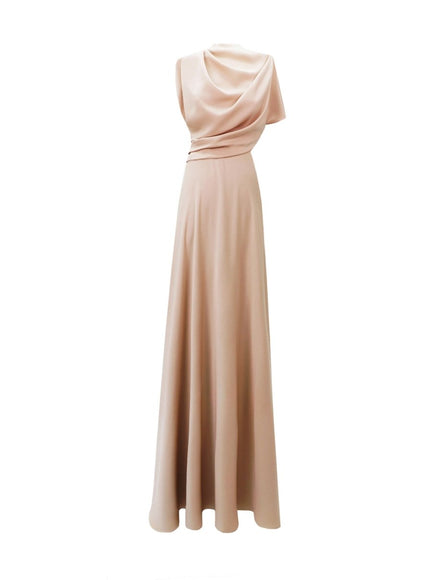 Gemy Maalouf High Collar And Cut-Out Back Gown No. 1987LD