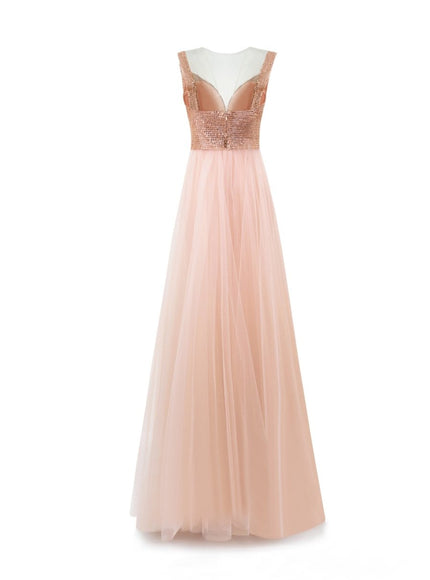 Gemy Maalouf Embellished Corseted Tulle Gown