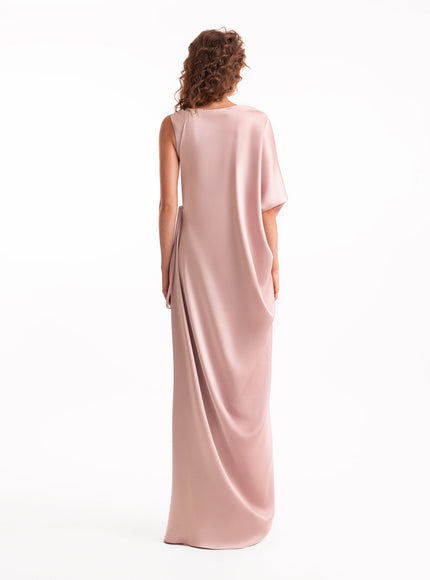 Gemy Maalouf Beaded Buckle Asymmetrical Gown