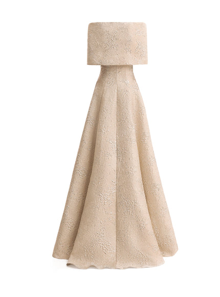 Gemy Maalouf Sweetheart Off-Shoulder Jacquard Gown - back alternate