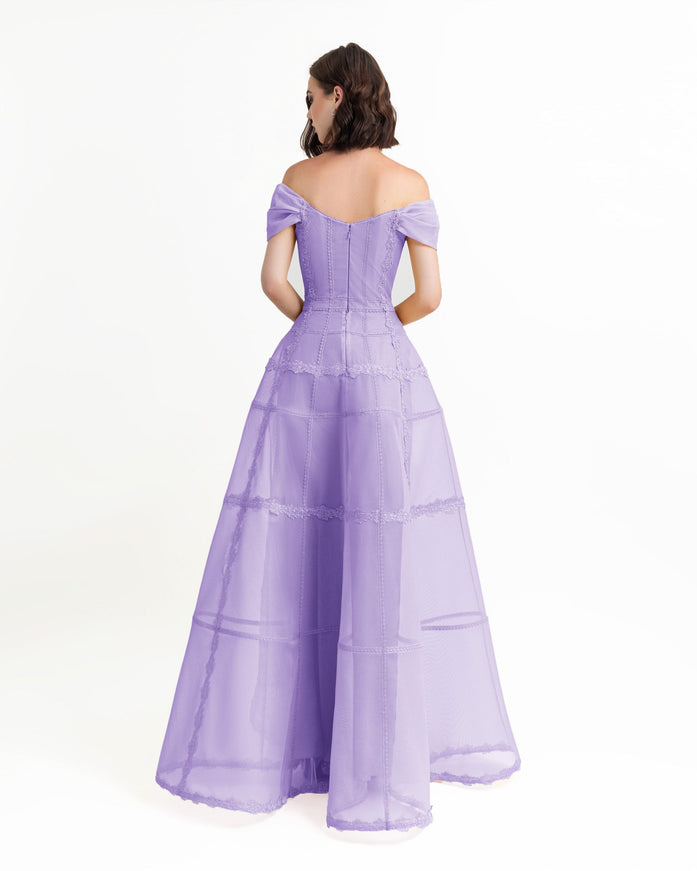 Gemy Maalouf Mesh Long Gown