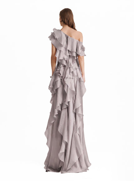 Gemy Maalouf Long Shiny Garza Gown