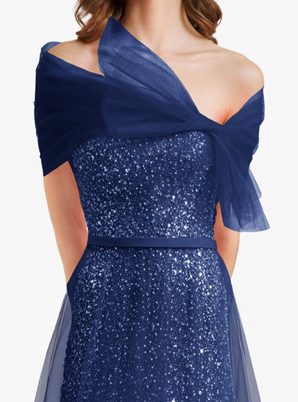 Gemy Maalouf Gown With Bow Design Blue