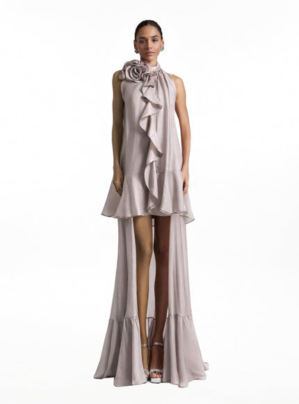 Gemy Maalouf High-Collar Gown No. 1912 Lilac