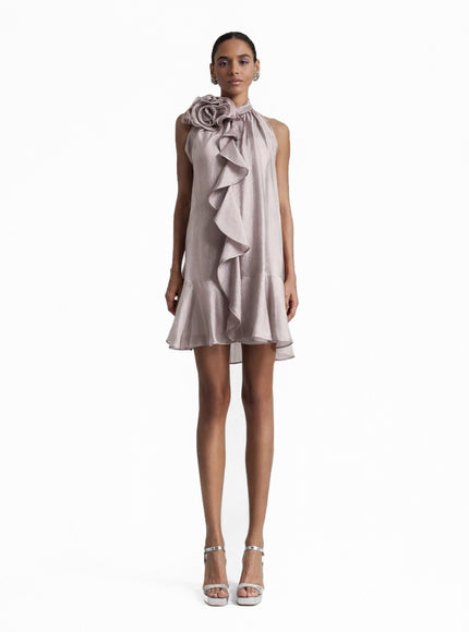 Gemy Maalouf Short Dress Featuring A Flower Design