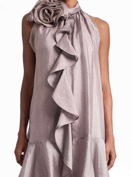 Gemy Maalouf Short Dress Featuring A Flower Design