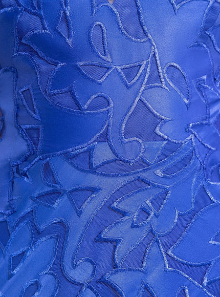 Gemy Maalouf Halter-Neckline Gown Blue