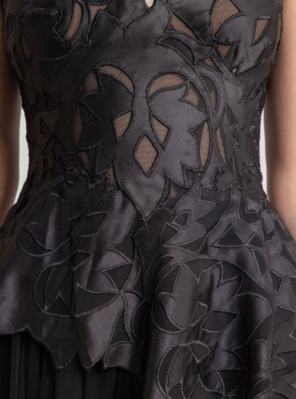 Gemy Maalouf Strapless Asymmetrical Top With Short Skirt