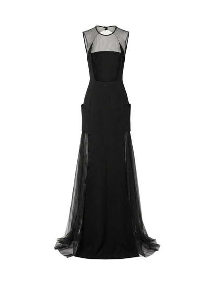 Gemy Maalouf Open-Back Gown With Structured Hips