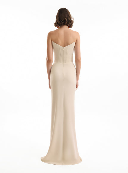 Gemy Maalouf Strapless Corset Gown