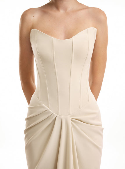 Gemy Maalouf Strapless Corset Gown