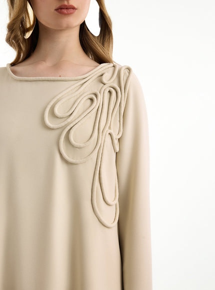 Gemy Maalouf Long-Sleeve A-Line Gown
