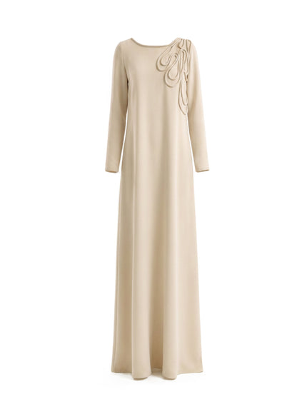 Gemy Maalouf Long-Sleeve A-Line Gown