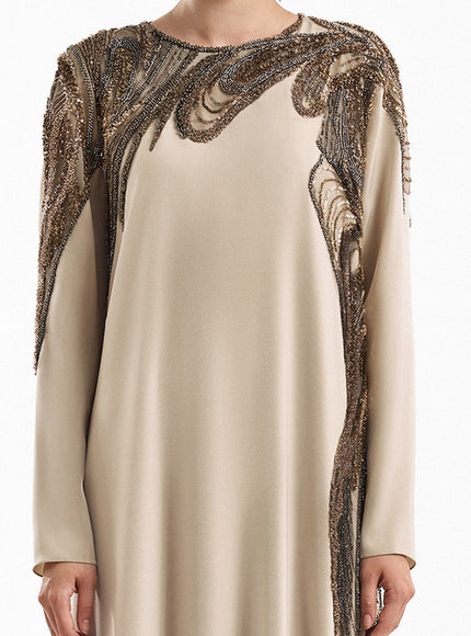 Gemy Maalouf Asymmetrical Beading Gown