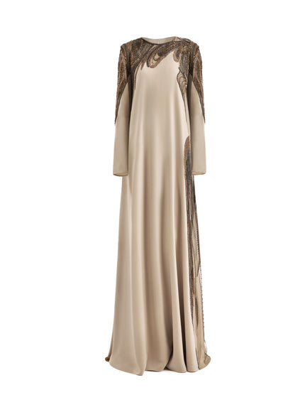 Gemy Maalouf Asymmetrical Beading Gown
