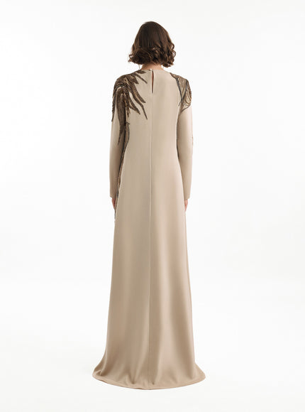 Gemy Maalouf Asymmetrical Beading Gown
