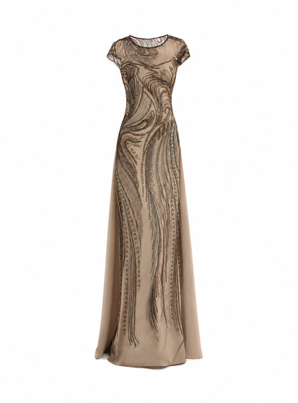 Gemy Maalouf Beaded Embroidered Gown