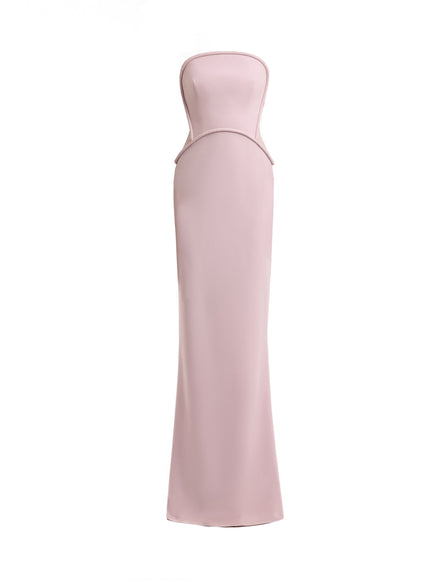 Gemy Maalouf Strapless Gown With Sheer Corset