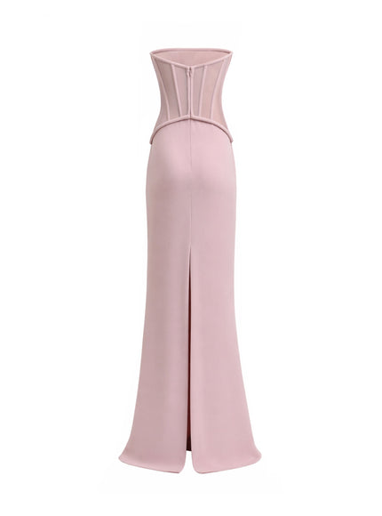 Gemy Maalouf Strapless Gown With Sheer Corset