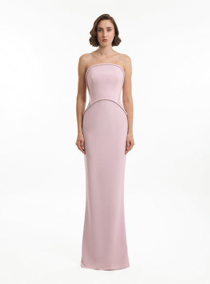 Gemy Maalouf Strapless Gown With Sheer Corset