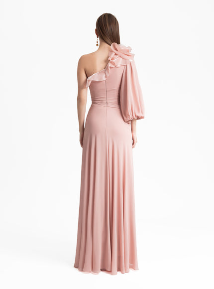Gemy Maalouf One-Shoulder With Draping Gown