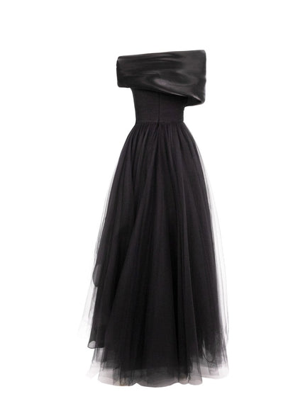 Gemy Maalouf Draped And Ruffled Tulle Dress