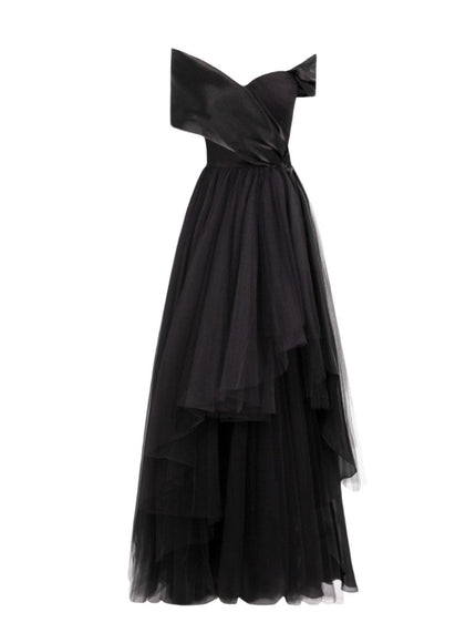 Gemy Maalouf Draped And Ruffled Tulle Dress