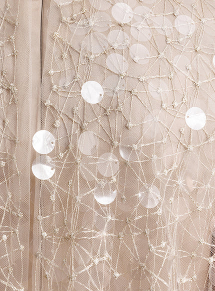 Gemy Maalouf Draped Gown With Beaded Cape