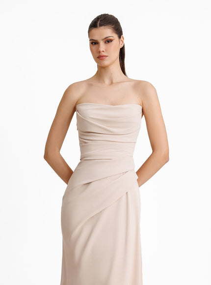 Gemy Maalouf Strapless Draped Gown No. 1950